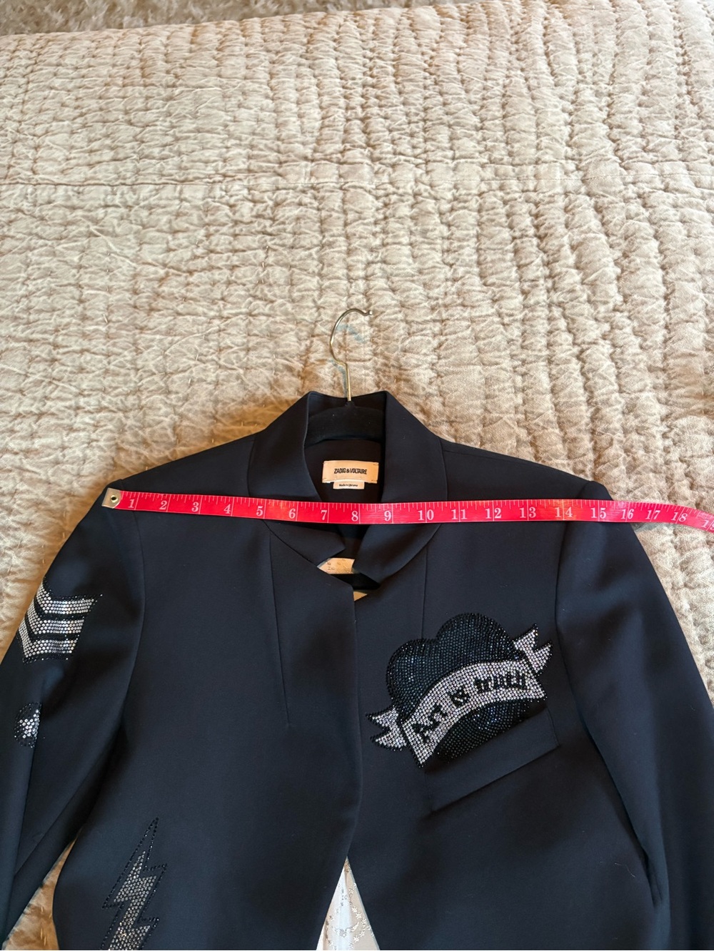 Zadig & Voltaire Very Bis Multistrass Blazer 2 Navy - Picture 6 of 10
